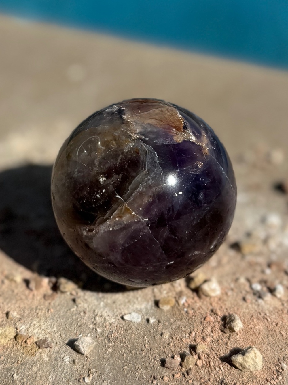African Deep Purple Amethyst Crystal Sphere